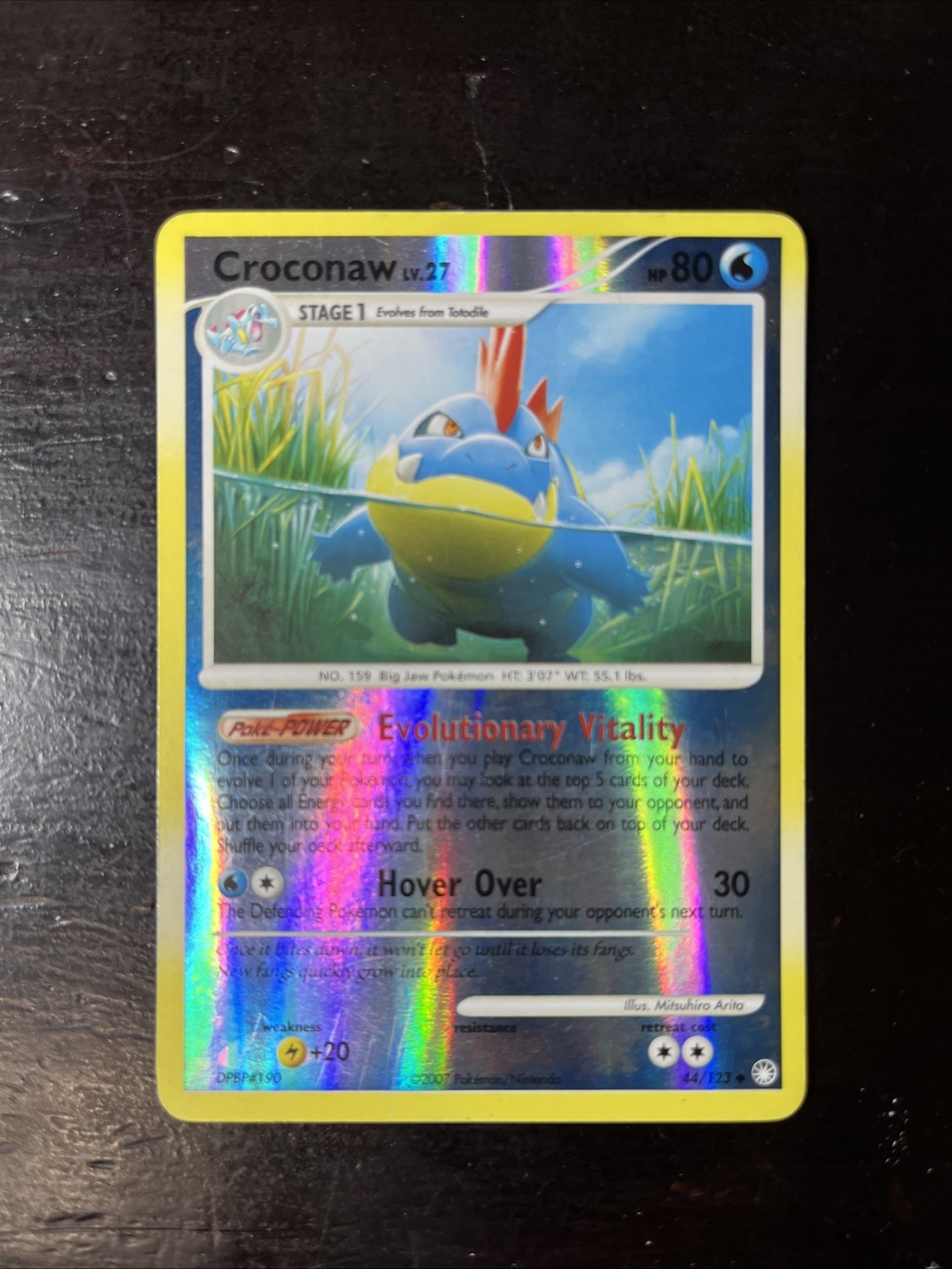 Pokémon TCG Croconaw 44/123 Mysterious Treasures Reverse Holo Card LP Pokemon!