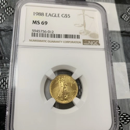 1988 1/10th Gold Eagle $5 NGC MS69