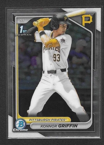 2024 Bowman 1st Chrome Konnor Griffin Chrome BD-22 RC Pirates Debut Connor