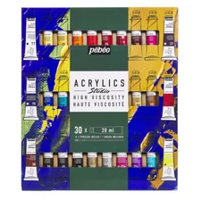 Pebeo High Viscosity Acrylics- 30x20ml Studio Acrylic Paint Set FREE Postage