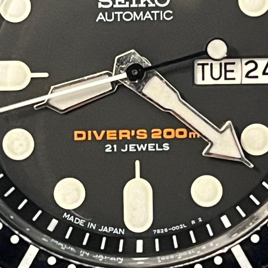 SEIKO Black Boy SKX007J Dive Watch Stainless Steel Japan Made Used