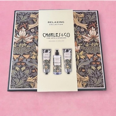 Charles & Co Relaxing Collection Bath Set White Lily & Jasmine Wash Lotion Mist