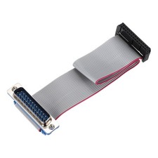 IDC Wire Flat Ribbon Cable DB25 Male to FC-26 Female 2.54mm Pitch 20cm Length