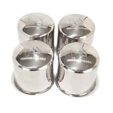 Stainless Steel Push Through Center Caps 4.25" for Trailer Truck Rv Chrome