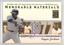 2002 Topps Tribute Memorable Materials Reggie Jackson #MEM-RJ HOF 0d0u
