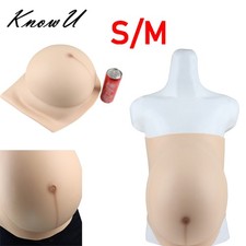 KnowU Silicone Realistic Pregnant Belly Prosthetic Cosplay Transgender Bump S/M