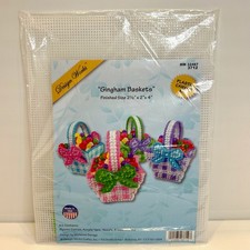 Design Works Gingham Baskets Plastic Canvas Kit 3712 MM 32467 Easter USA - NEW