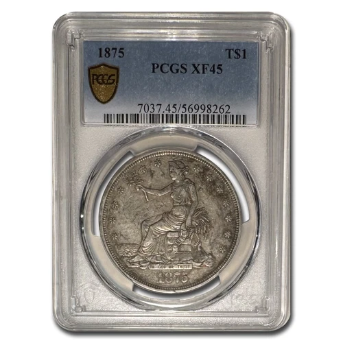 1875 Trade Dollar XF-45 PCGS