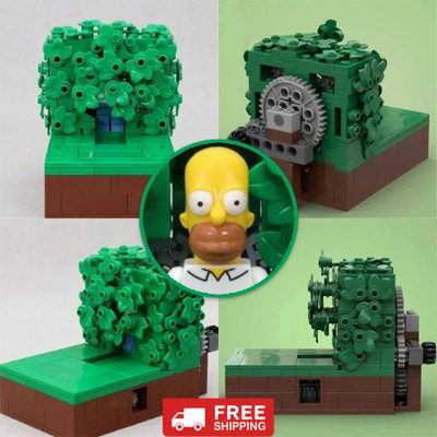 Homer Disappearing into Bush Meme   227PCS Simpsons Building Block Set Funny Toy