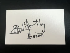 BENNI McCARTHY - FORMER MANCHESTER UNITED  COACH - SIGNED WHITE CARD