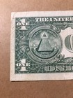 $1.00 One Dollar Bill Miscut Error L13846555E & Odometer High 55E on Right s/n — photo 8