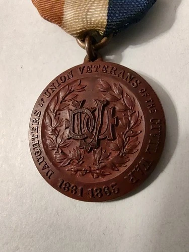 Daughters of Union Civil War Veterans Medal Ribbon Fraternity Charity  Loyalty