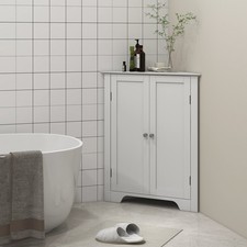 Corner Bathroom Cabinet Freestanding Bathroom Storage Unit W/ Adjustable Shelf