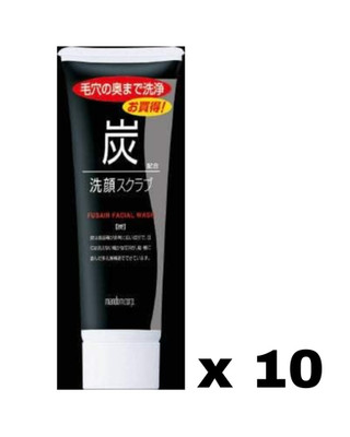 Mandom Charcoal Sumi Facial Scrub 100g x 10 set Exfoliation Face Pore Care Japan