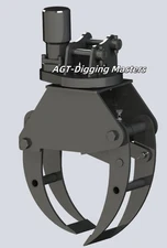 AGT Attachments Hydraulic Rotation Log Grapple 360° Rotation AGT 1 Ton Excavator