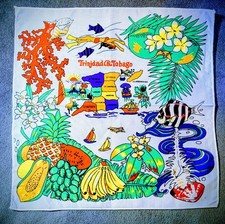 Trinidad and Tobago Souvenir Decorative Handkerchief 10x10, Clean, Beautiful 