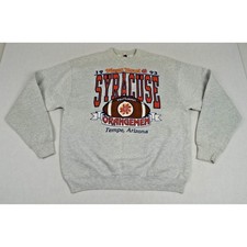 Vintage College Football Sweatshirt Size L Fiesta Bowl Syracuse Orangemen 1993