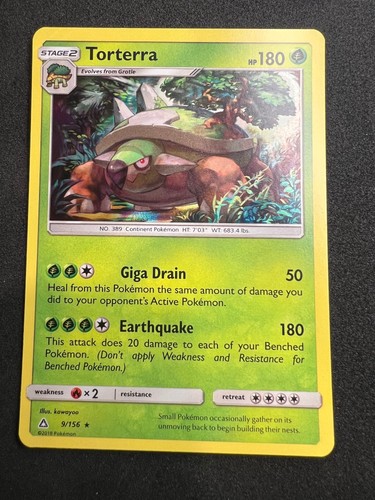 Torterra 9/156 Rare Ultra Prism Pokemon Holo 2018