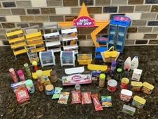 Zuru Mini Brands Mini Mart Playset Replacement Parts and 35 Piece Grocery Lot