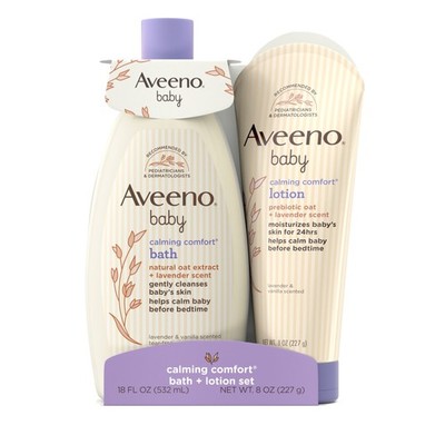 Aveeno Baby Calming Comfort Bath and Body Lotion Set