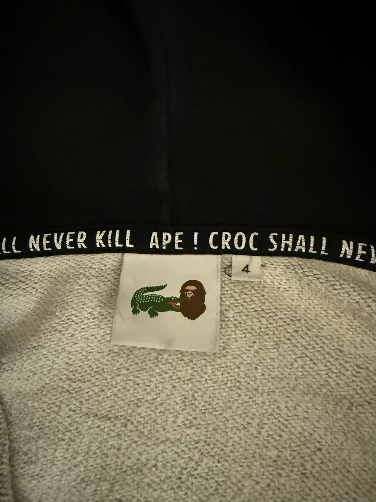 A BATHING APE (BAPE) Felpa con cappuccio e zip intera Bape X Lacoste