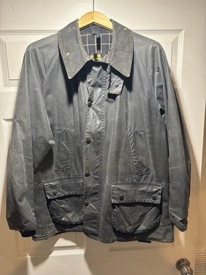 Barbour Men's Classic Bedale Waxed Jacket. Blue. 48 Chest.