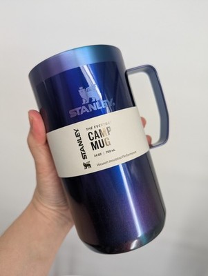 new STANLEY Stay Hot New Camp Mug Cup Coffee  24 OZ blue star Shine  |  eBay