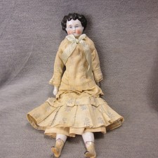 China Head Dolly Madison Black Hair Orig Body Feet One Foot Repaired