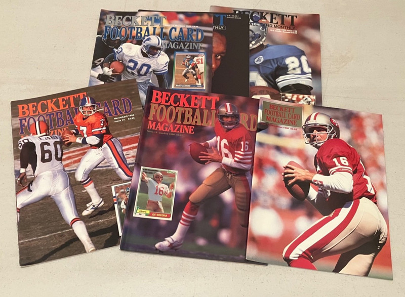 Beckett Football Card Monthly Lot (22 issues) - Vintage - Montana, Barry, Elway