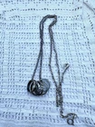 Vintage Sterling Silver Southwestern Style Ring Necklace 22” 13g