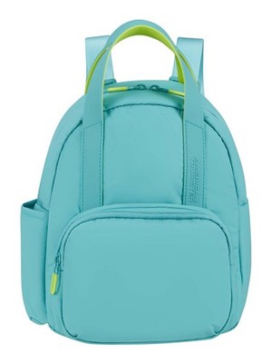 American Tourister Puffypop Mini Backpack S Rucksack Dusty Turquoise Neu