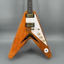 Chitarra elettrica naturale personalizzata 1958 Korina Flying V ristampa collo Korina 22 tasti