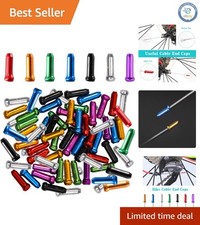 Aluminum Bike Cable End Caps   100 Pack, Ideal for Road  Mountain Bicycles