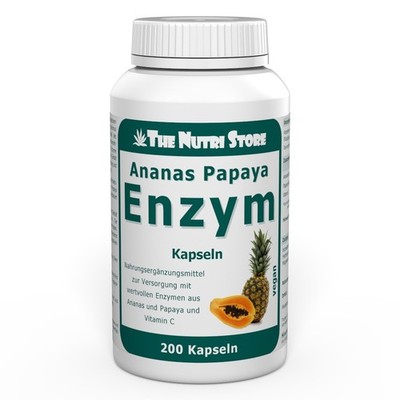 Ananas Papaya Enzym Kapseln 200 Stk. mit Vitamin C - PZN: 00647724