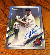 Humberto Mejia 2021 Topps Chrome Rookie #RA-HM On-Card Auto RC  Diamondbacks. rookie card picture