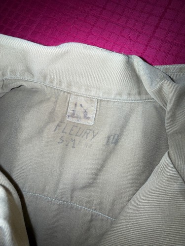 Militaria : chemise militaire ancienne kaki clair manches longues réf MA35 - Imagen 3 de 6