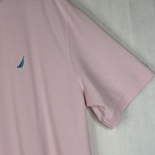 Nautica Shirt Mens XXL Pink Polo True Deck Short Sleeves Golf 2XL Collared Solid - Picture 4 of 10
