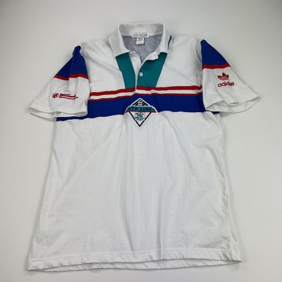 Vintage Adidas ATP Tour Polo Shirt White Size M 80s 90s VTG Tennis 