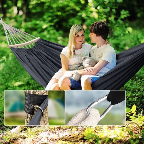 Hängematte Outdoor,Camping Hängematte mit Tragbaren Taschen Seilen zum Aufhängen - Bild 8 von 12