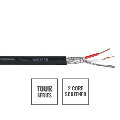 eLumen8 TOUR abgeschirmtes 2-adriges Mikrofonkabel MIC1PRB, 100m Trommel schwarz
