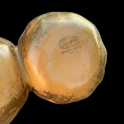 Stangl Pottery Granada Gold 3784 Double Candy Dish Bowl w/ Handle New Jersey - Picture 14 of 14
