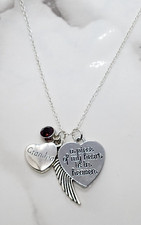"A piece of my heart is in Heaven" Memorial Necklace for Grandpa Sympathy Gift