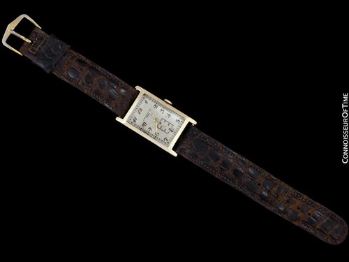 GIFTED BY ICONIC TV HOST ED SULLIVAN - 1934 Black Starr Zenith 14K Gold Watch - Picture 10 of 13