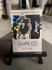 Willie Roaf 2022 Panini Donruss Cracked ice Auto Gridiron Greats signature