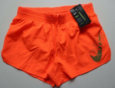 NIKE ICON CLASH 10K LINED RUNNING DRI FIT 3'' SHORTS ORANGE CU3339-809 WOMEN S