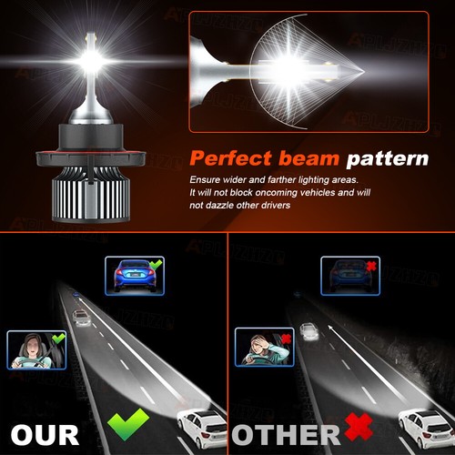 For Ford Mustang 2005-2012 LED Headlight High/Low Fog Bulbs Combo White Light 4x - Bild 11 von 24