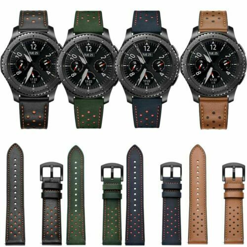 Para Samsung Galaxy Watch 46mm 42mm Clásico Cuero Genuino Banda Reloj Cinturón Lo último - Imagen 5 de 33