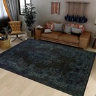 Black Color Rug, Vintage Style Carpet, Gothic, Oriental Rug, Aesthetich Bohemian