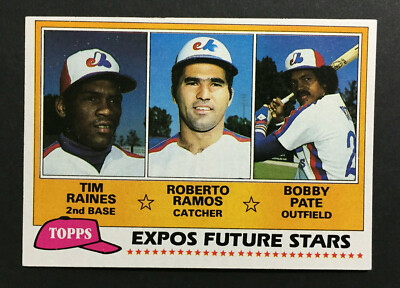 Tim Raines Expos 1981 Topps RC Rookie Baseball Card #479 EX Nice Sharp ...