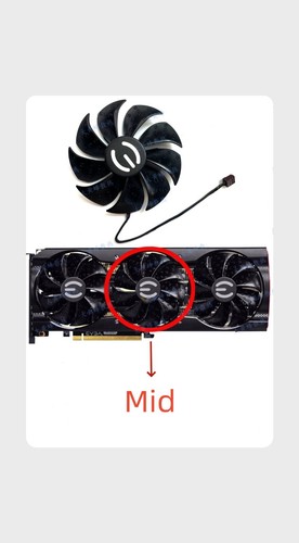 EVGA RTX3070 3070Ti  RTX3080 3080Ti  XC3 Ultra Cooling Fan GPU Video Cards Fans - Afbeelding 10 van 12